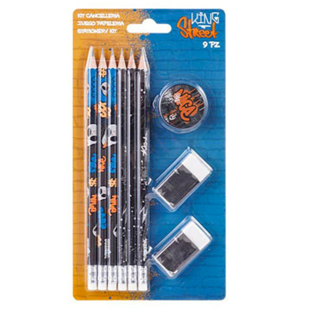 Set Scuola 9 Pezzi Fantasia Murales