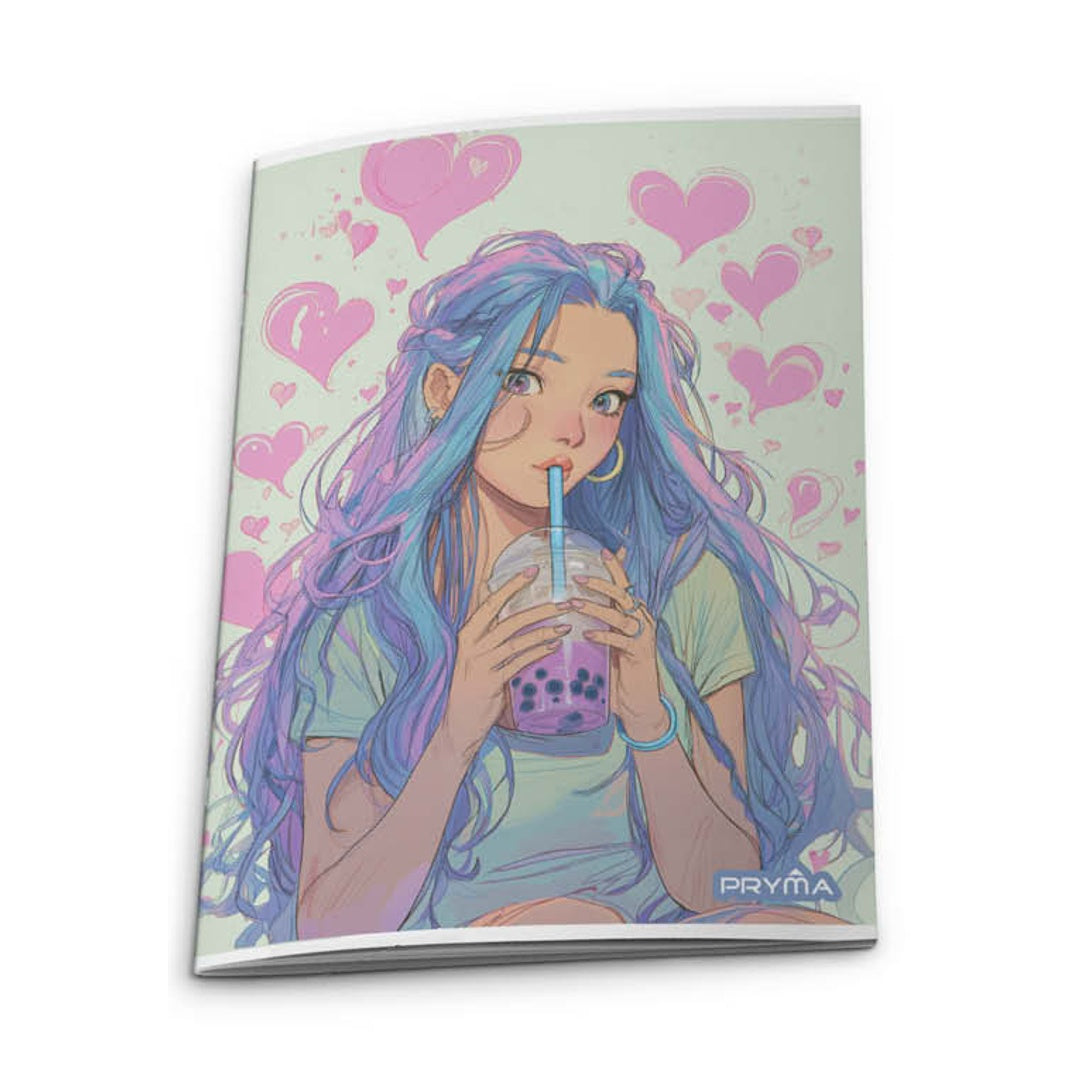 Quaderno Maxi A4 – Media Ragazzi Colorata – ragazza righe 1r