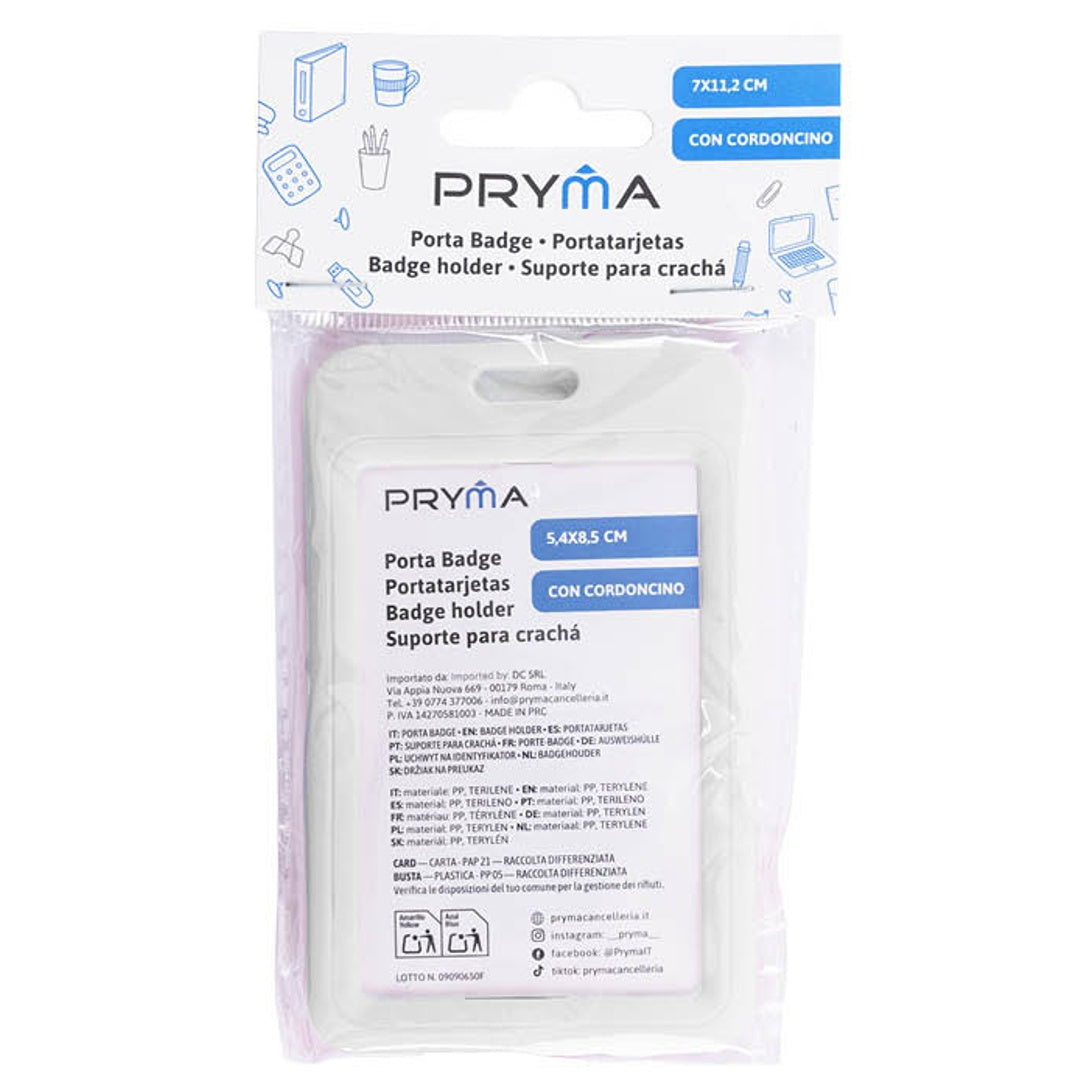 Portabadge con Corda – 7x11,2 tesserino identificativo