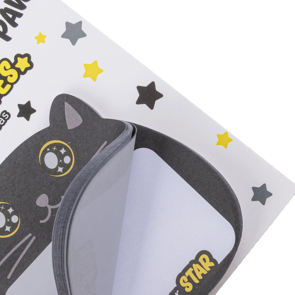 Linea Paw Memo Stick Sagomati (30 Fogli) – Gatto Nero "Catch
