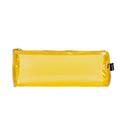PRYMA Astuccio in PVC Trasparente, 21x8cm Giallo – Portapenne Impermeabile e Resistente con Cerniera, Organizer Minimali