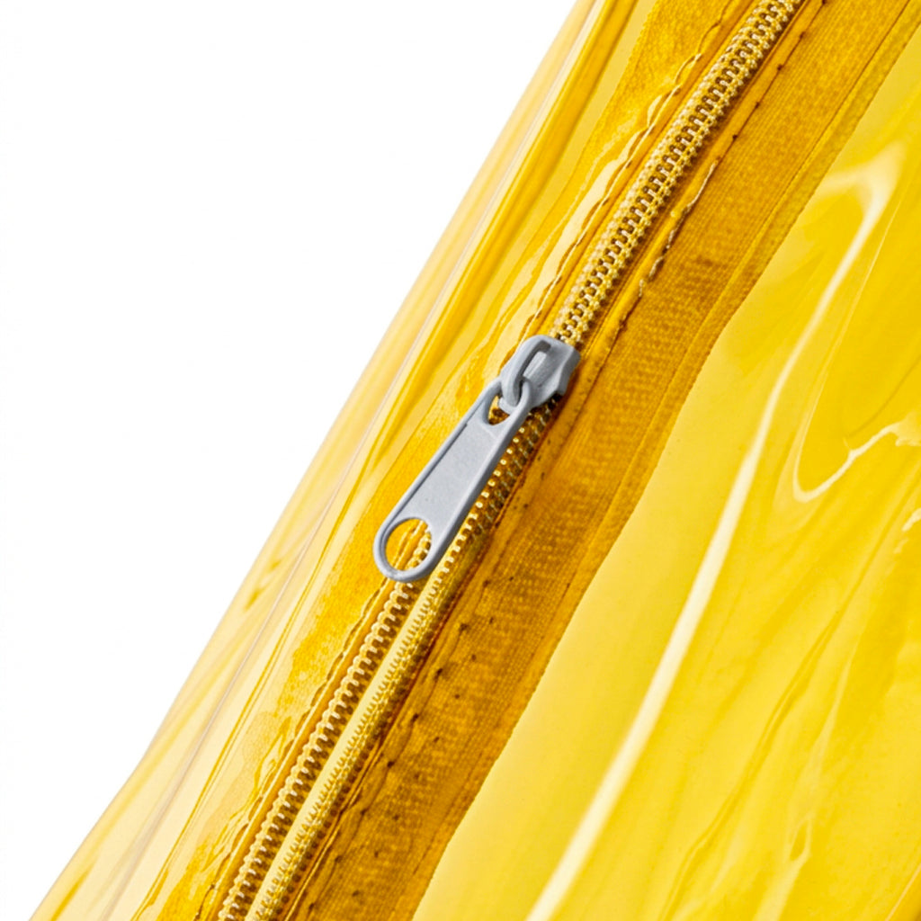 Astuccio in PVC Trasparente Giallo – 21x8cm