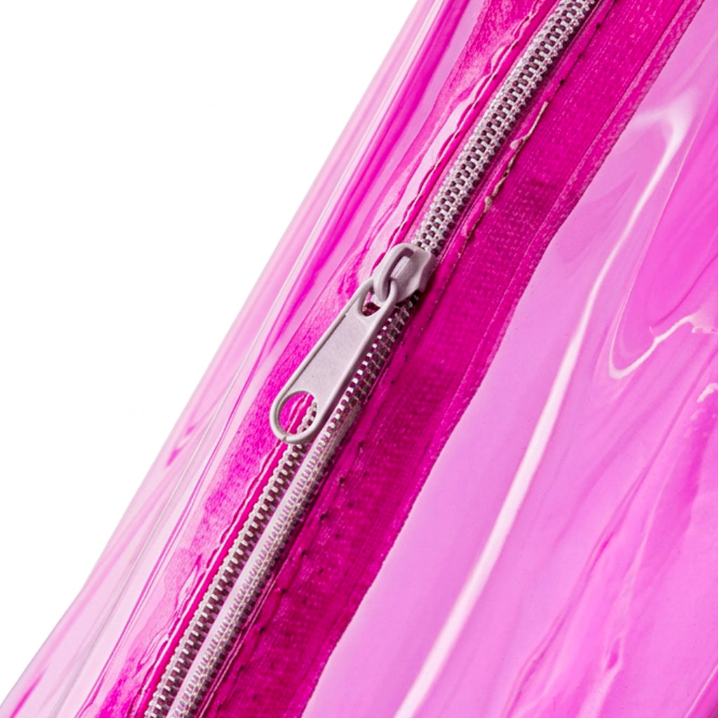 Astuccio in PVC Trasparente Rosa – 20x4.5x4.5cm