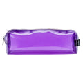 PRYMA Astuccio in PVC Trasparente, 20x4.5x4.5cm Viola – Portapenne Impermeabile e Resistente con Cerniera, Organizer Min