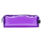PRYMA Astuccio in PVC Trasparente, 20x4.5x4.5cm Viola – Portapenne Impermeabile e Resistente con Cerniera, Organizer Min
