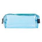 PRYMA Astuccio in PVC Trasparente, 21x5x7cm Blu – Portapenne Impermeabile e Resistente con Cerniera, Organizer Minimalis