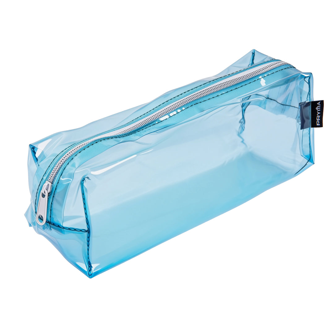 Astuccio in PVC Trasparente Blu – 21x5x7cm
