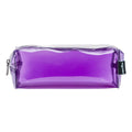 PRYMA Astuccio in PVC Trasparente, 21x5x7cm Viola – Portapenne Impermeabile e Resistente con Cerniera, Organizer Minimal