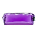 PRYMA Astuccio in PVC Trasparente, 21x5x7cm Viola – Portapenne Impermeabile e Resistente con Cerniera, Organizer Minimal
