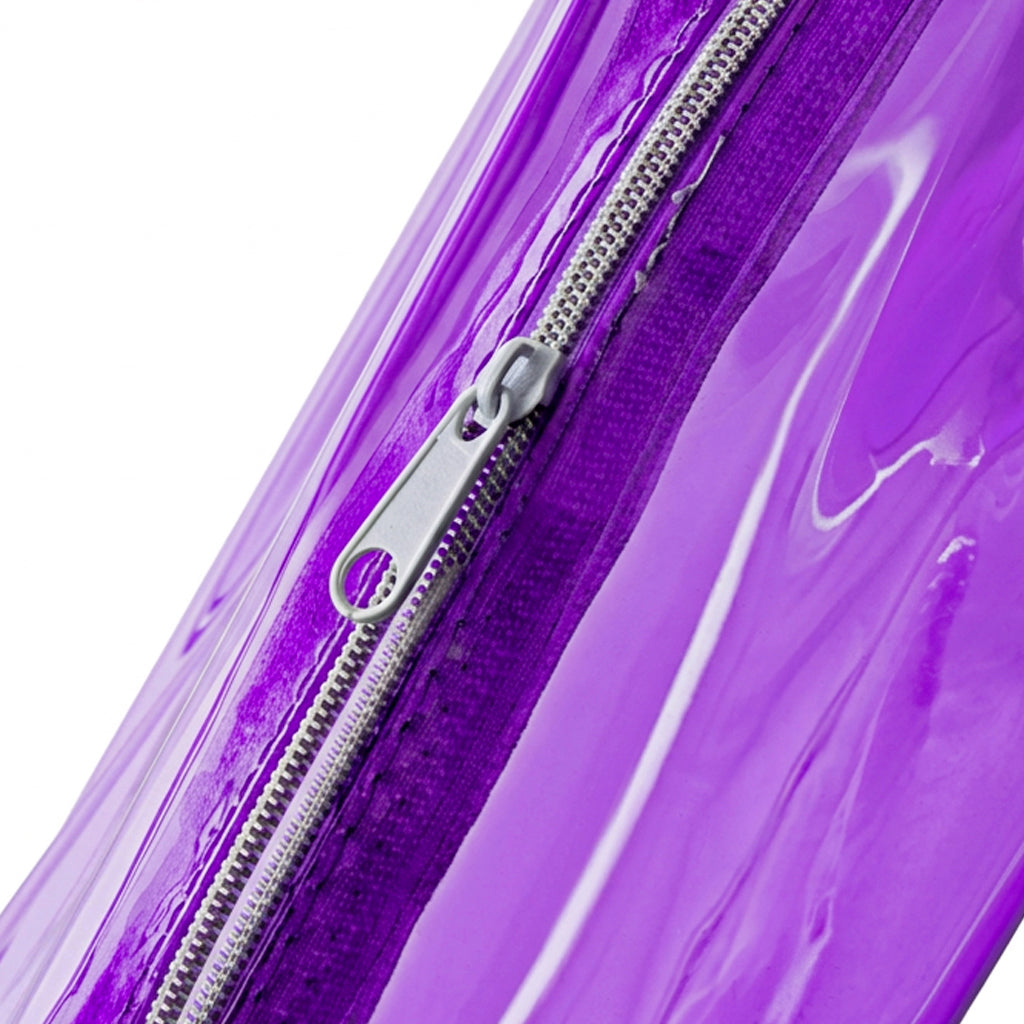Astuccio in PVC Trasparente Viola – 21x5x7cm