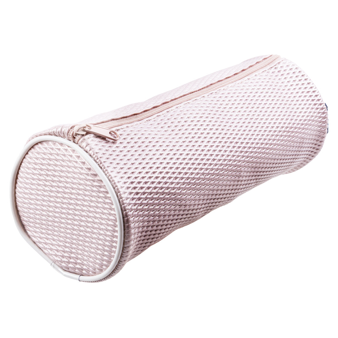 Astuccio Cilindrico in Tessuto Mesh Lilla