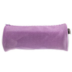 PRYMA Astuccio Cilindrico in Tessuto Mesh Rosa, 22x8cm – Portapenne a Tombolo con Cerniera, Organizer Traspirante e Capi