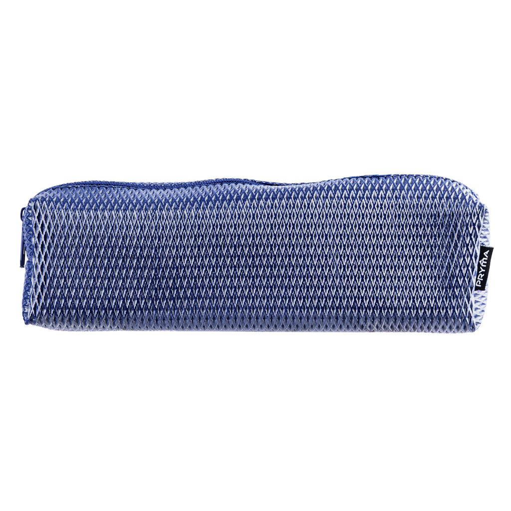 PRYMA Astuccio Slim in Tessuto Mesh Blu, 20x4.5x4.5cm – Portapenne a Rete con Cerniera, Organizer Traspirante e Resisten