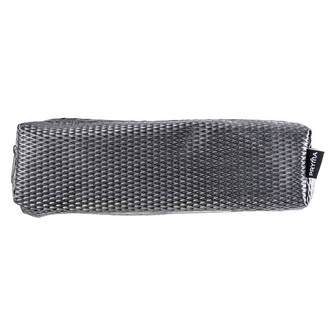 PRYMA Astuccio Slim in Tessuto Mesh Nero, 20x4.5x4.5cm – Portapenne a Rete con Cerniera, Organizer Traspirante e Resiste