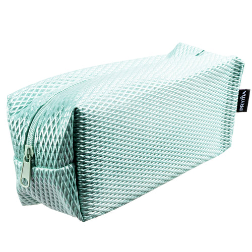 Astuccio Slim in Tessuto Mesh Celeste – 21x5x7cm