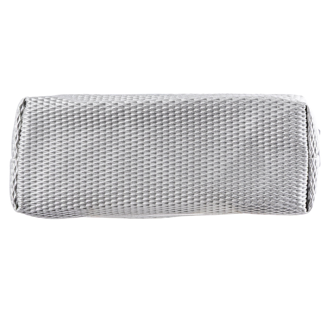 PRYMA Astuccio Slim in Tessuto Mesh Grigio, 21x5x7cm – Portapenne a Rete con Cerniera, Organizer Traspirante e Resistent