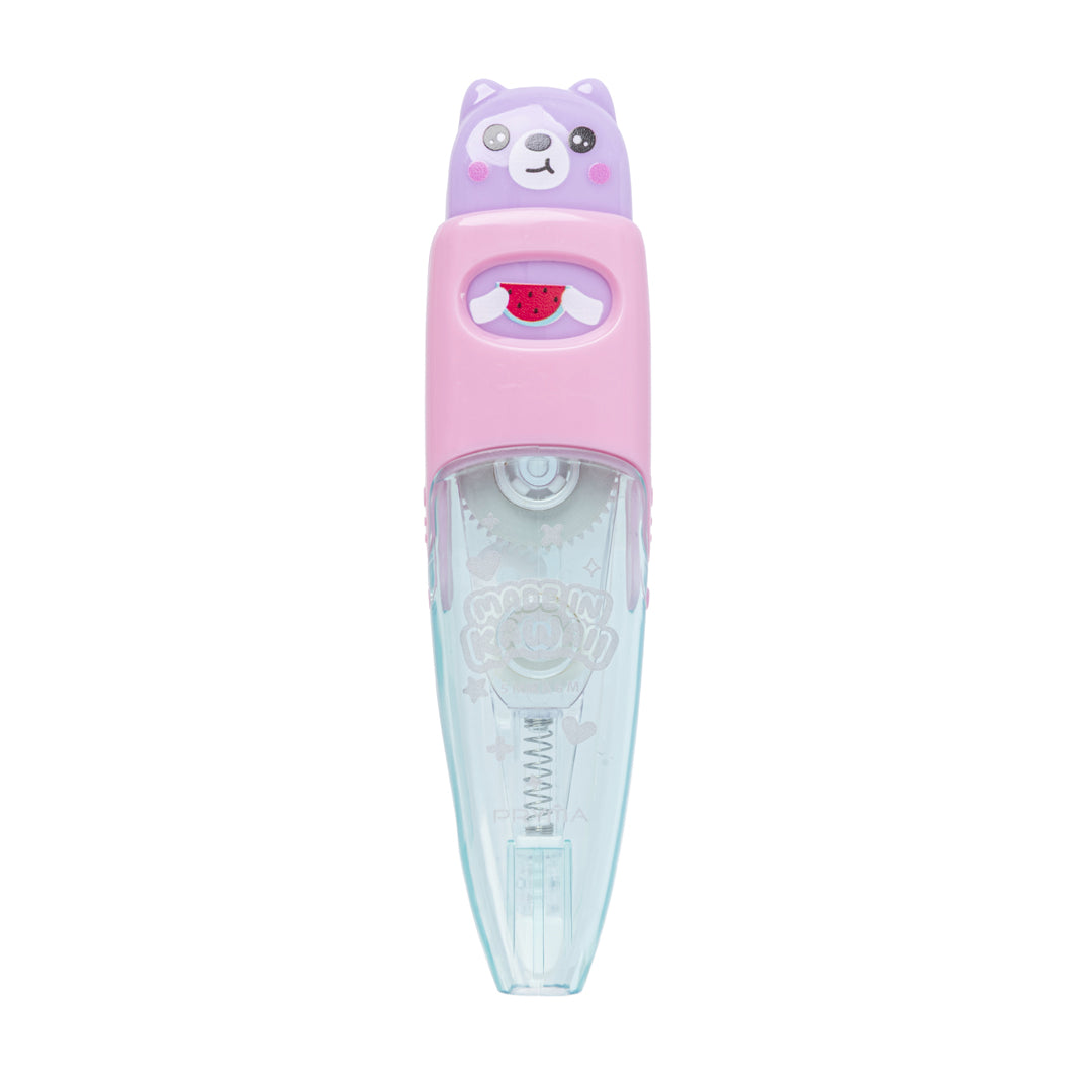 PRYMA Correttore a Nastro Kawaii Lilla (Orso), 5mm x 6m – Bianchetto a Nastro Compatto e Coprente, Mini Correttore Rolle