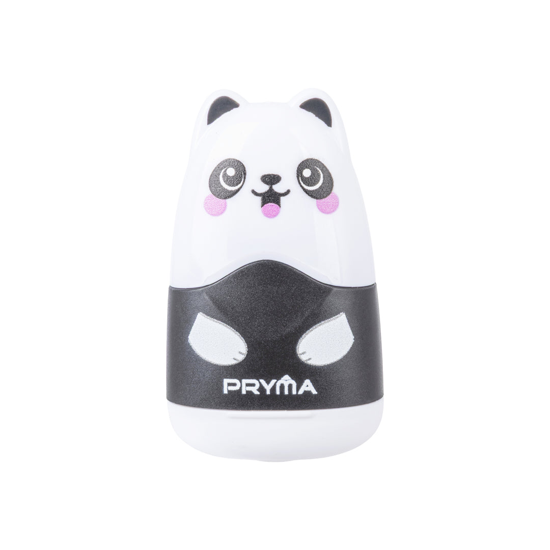 PRYMA Gomma e Temperino 1 Foro Kawaii Bianco (Panda) – Set 2-in-1 Doppia Funzione, Gomma per Cancellare con Temperamatit