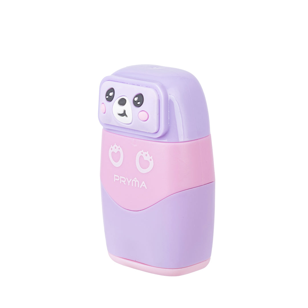 Gomma e Temperino 2 Fori Kawaii Lilla (Orsetto)