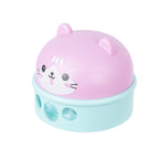 Temperino 3 Fori Kawaii Rosa e Azzurro (Gattino)