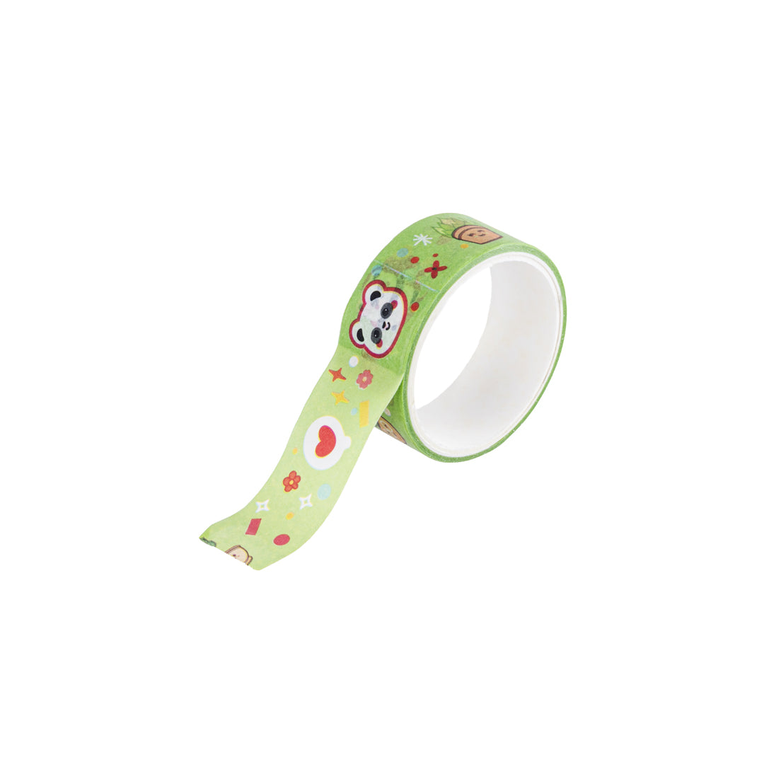 Set 4 Pezzi Nastro Adesivo in Carta Kawaii, 1.5 cmx2 m