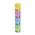 Glow Pop Set Evidenziatori per Bambini a Forma di Robot Componibili, 4 Colori Fluorescenti Impilabili