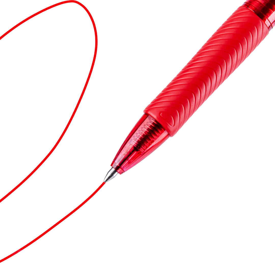 Clack Set 3 Penne Gel Rosse a Scatto, Punta Media 0.7 mm
