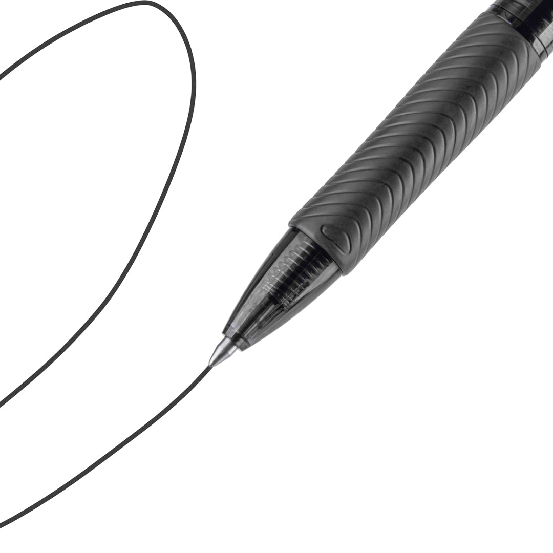 Clack Set 5 Penne Gel Nere a Scatto, Punta Media 0.7 mm