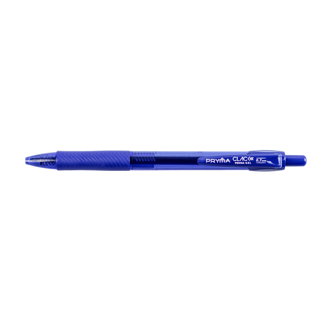 Clack Set 5 Penne Gel Blu a Scatto, Punta Media 0.7 mm