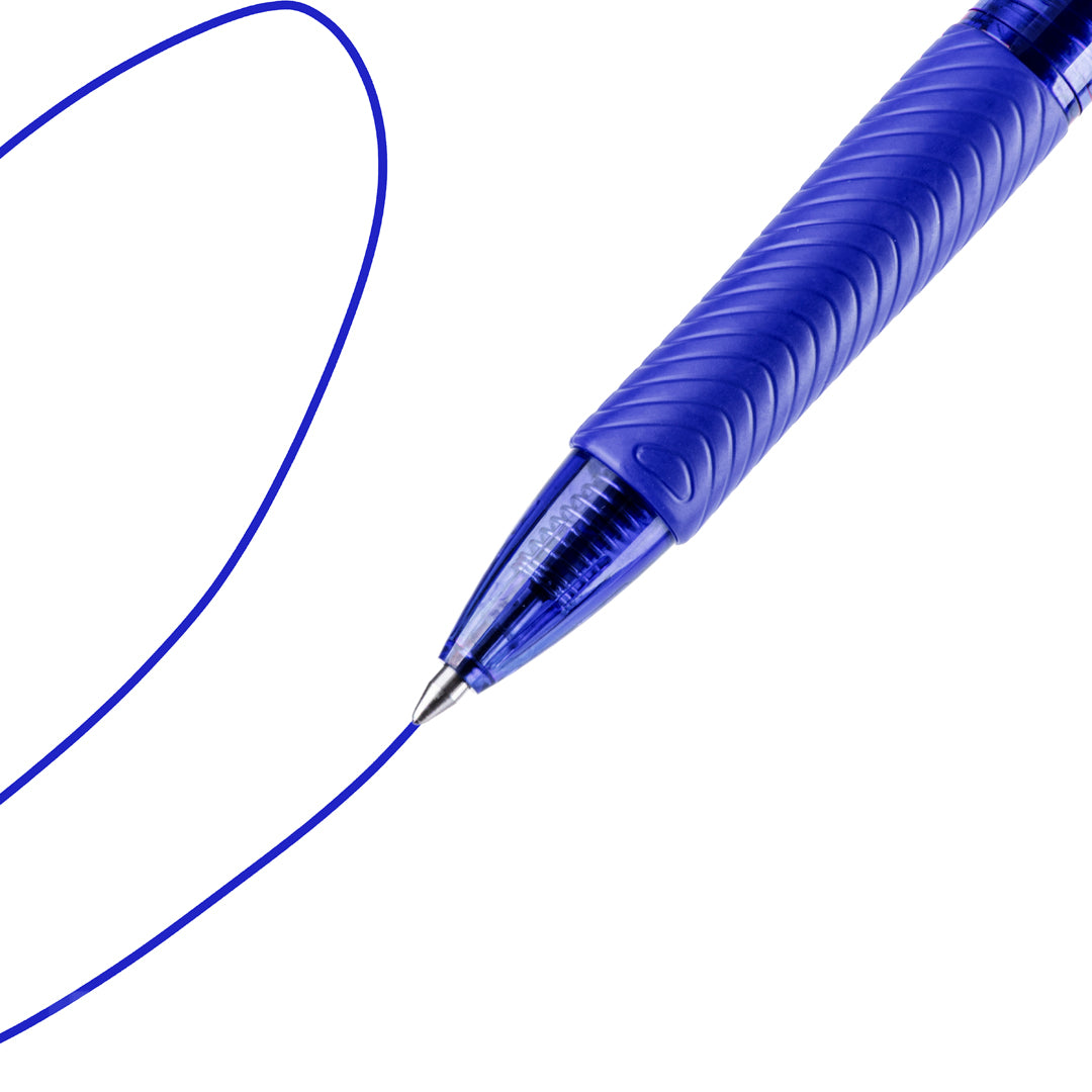 Clack Set 5 Penne Gel Blu a Scatto, Punta Media 0.7 mm