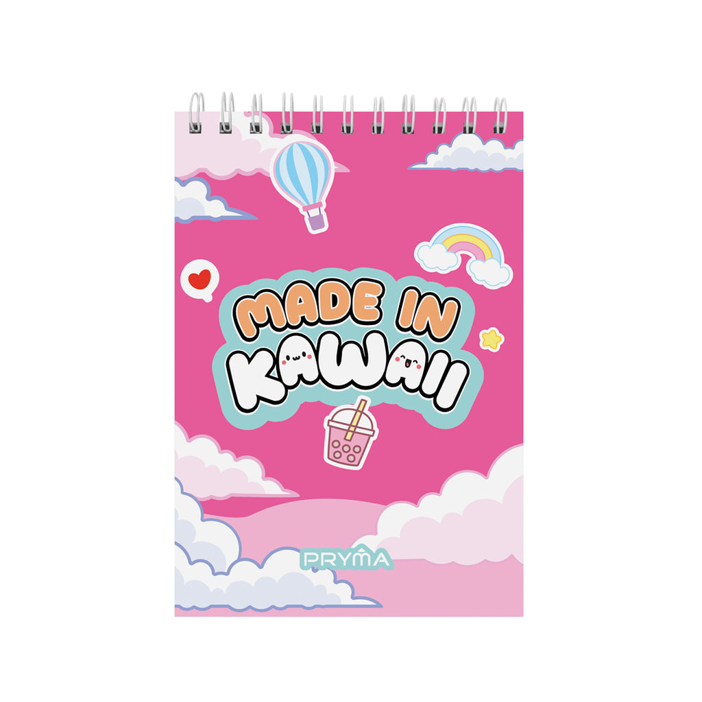 Set 2 Quaderni ad Anelli A5 Kawaii – Gattino Rosa