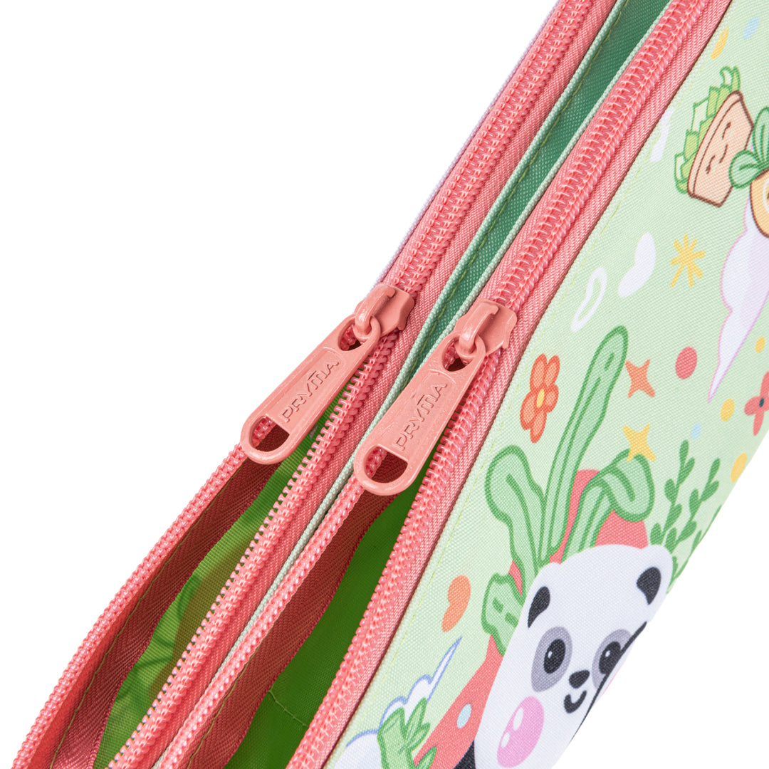Astuccio 1 Zip Bustina Kawaii – Panda Verde