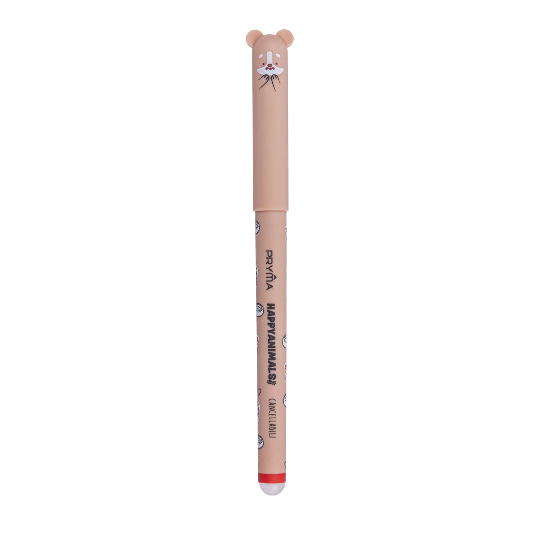 Penna Gel Cancellabile Happy Animals 0.7mm – Rosso Cagnolino