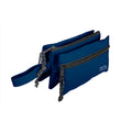 Pryma Astuccio 3 Zip Classic 21x11cm – Portapenne Triplo con Maniglia per Scuola, Blu Scuro
