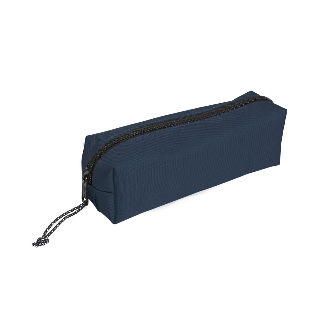Pryma Astuccio Bauletto Classic 22x7x7cm – Portapenne Monoscomparto Ovale per Scuola, Blu Scuro